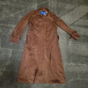 NWTS Womems Brown Double-Breasted Trench Coat Size Medium